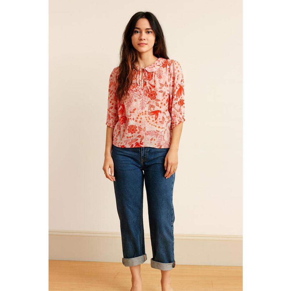 Part Two Alvia Peter Pan Floral Print Blouse‎ - Size 36